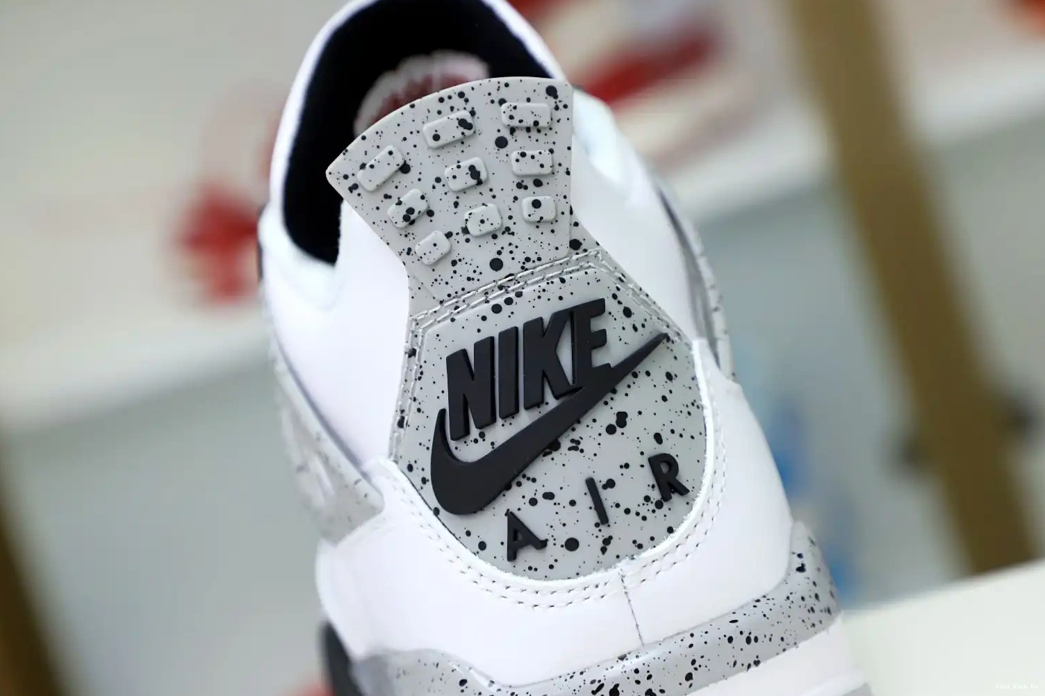 Retro Air Jordan White Kimikick 4 Cement 0315