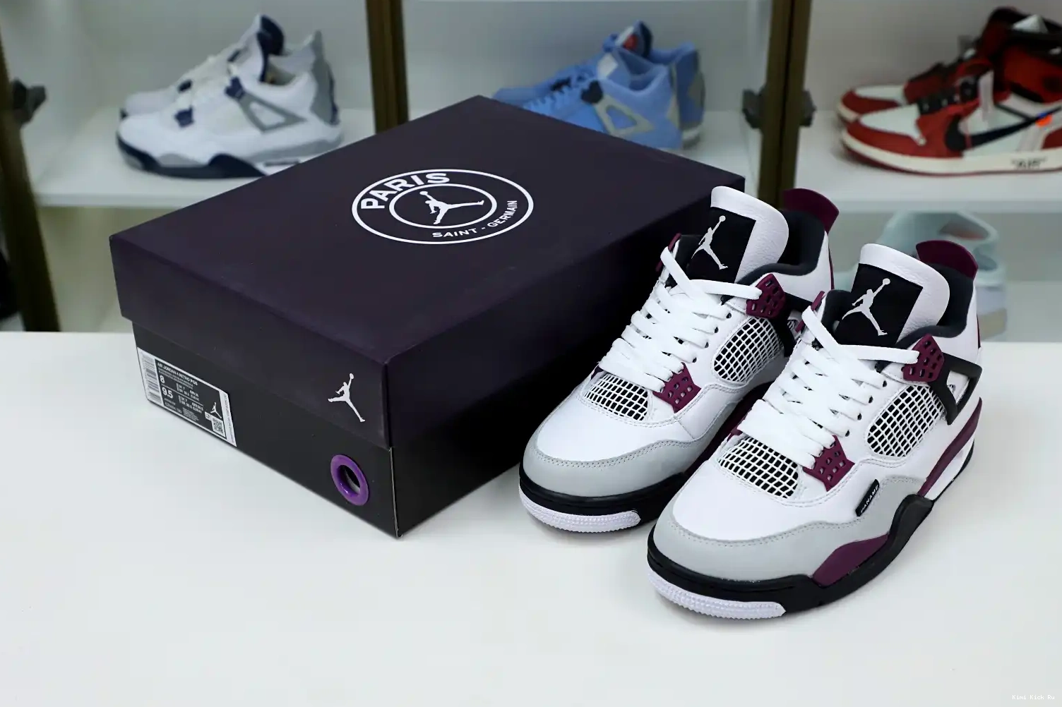 PARIS Kimikick AIR JORDAN X AIR 4 RETRO 'BORDEAUX' SAINT-GERMAIN JORDAN 0316