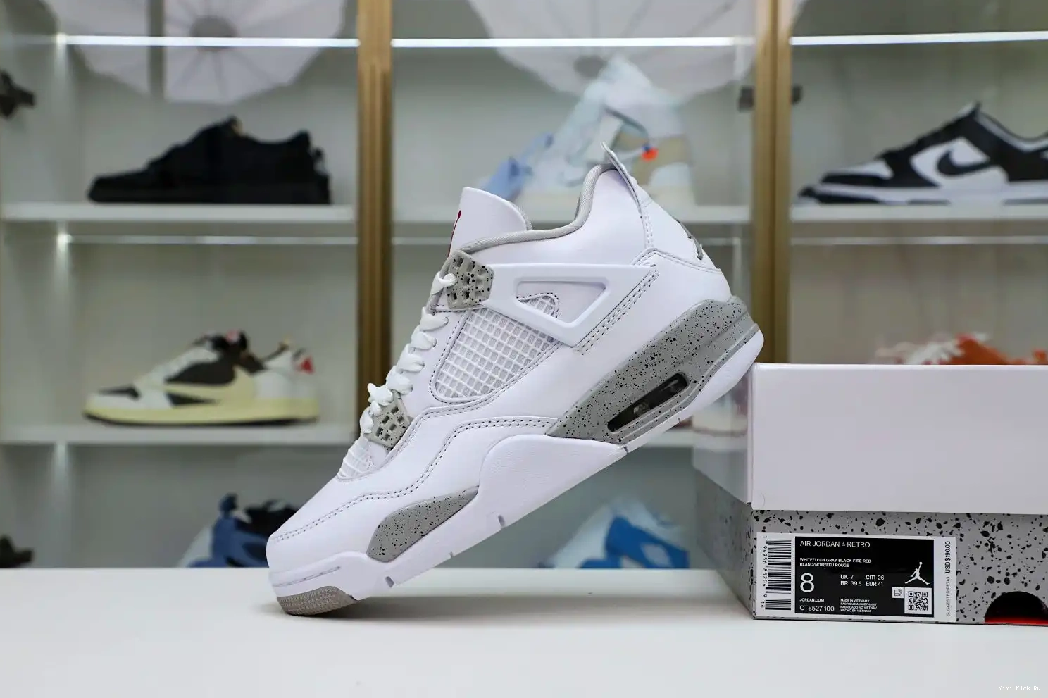 Kimikick JORDAN RETRO 4 'WHITE AIR OREO' 0312