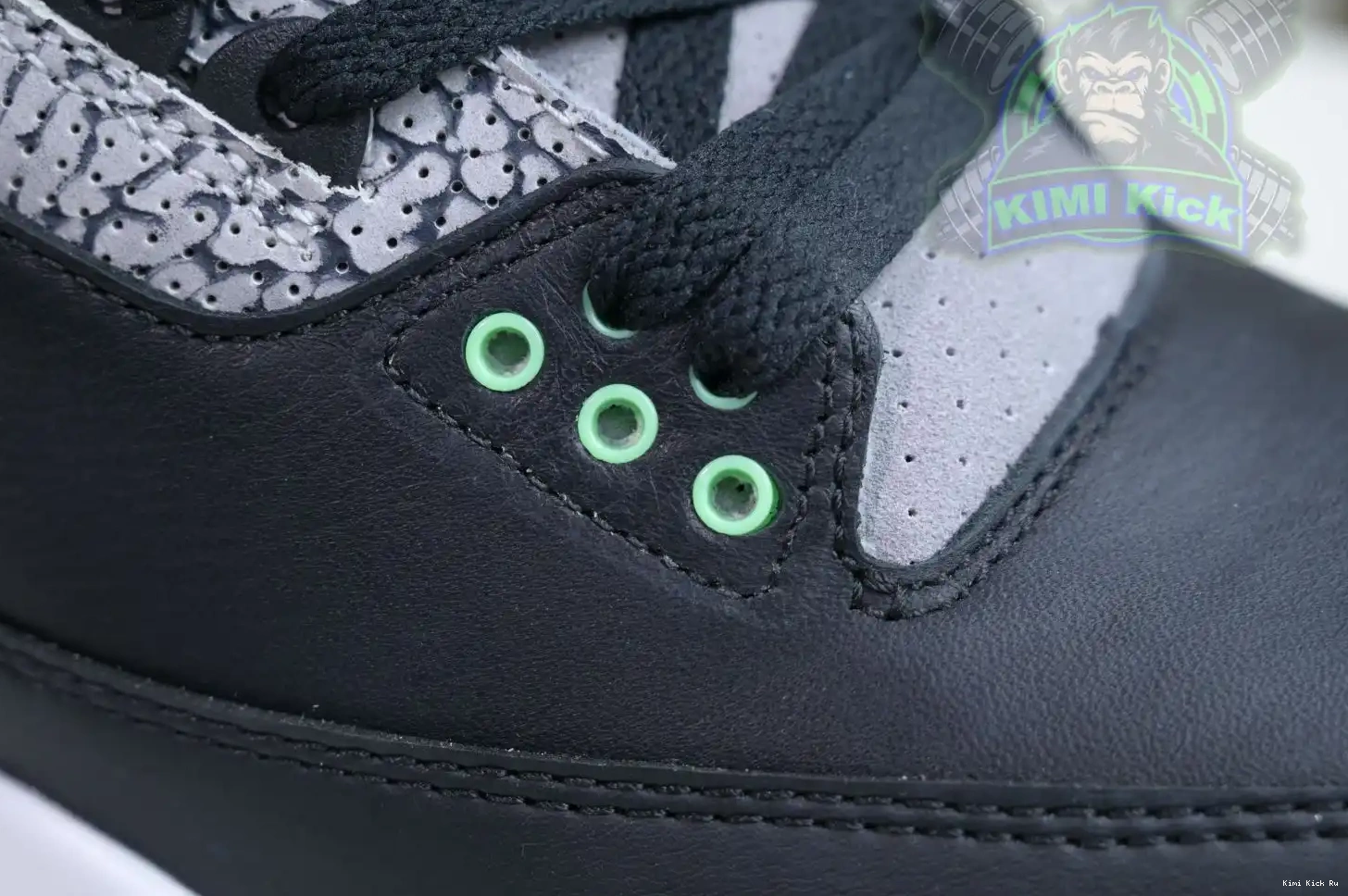Green Kimikick Glow Jordan Air 3 0320