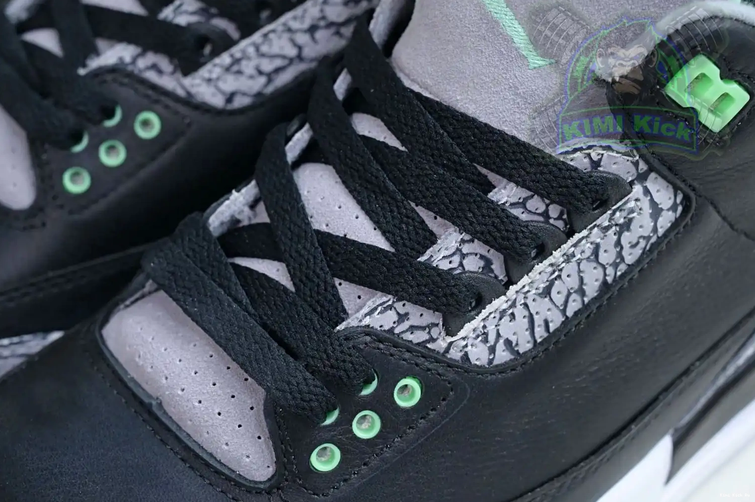 Green Kimikick Glow Jordan Air 3 0320