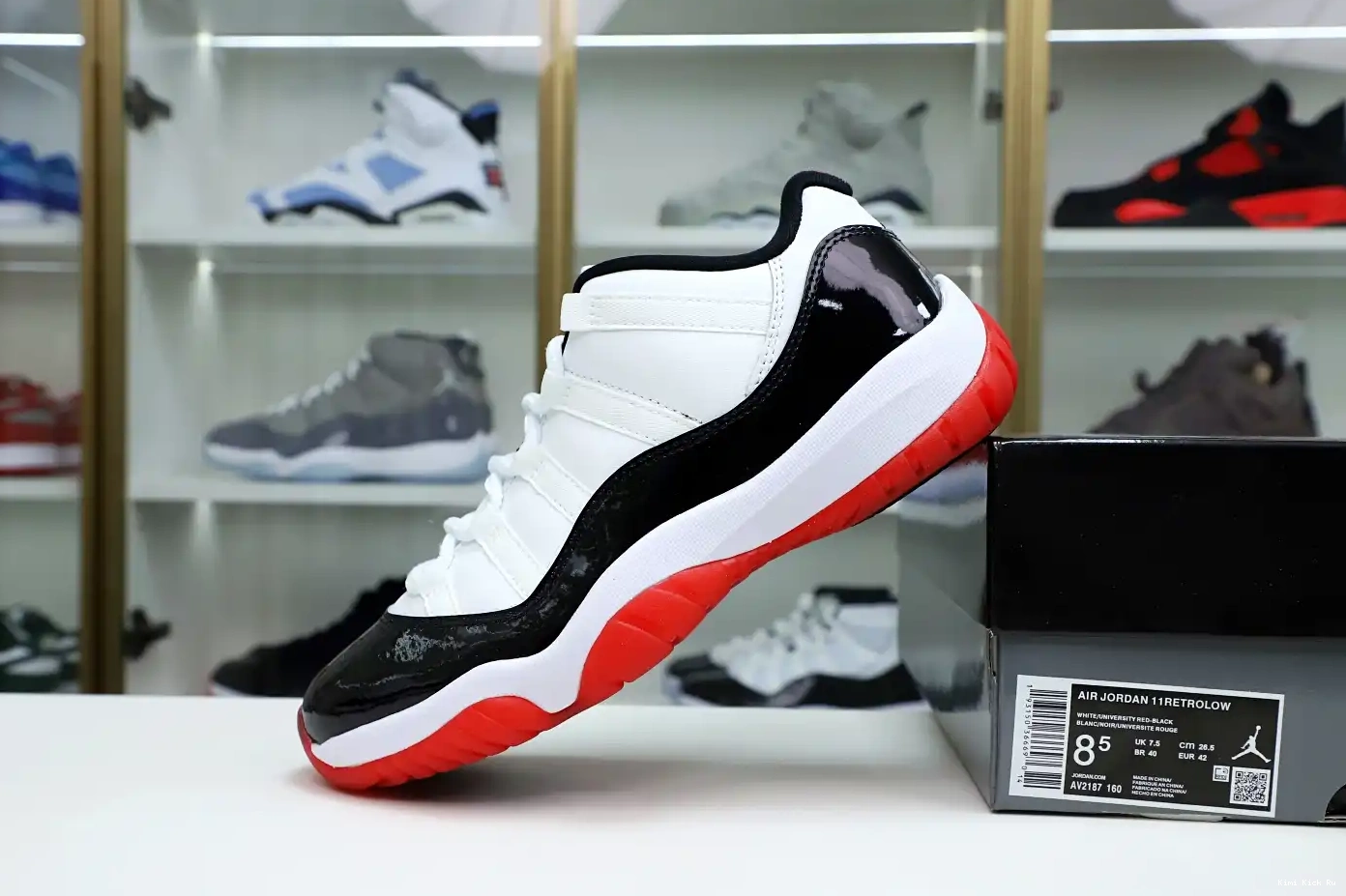 BRED 11 Kimikick LOW JORDAN WHITE AIR 0321
