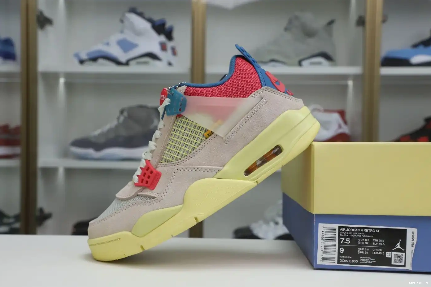 X UNION Kimikick JORDAN 4 LA AIR 'GUAVA RETRO ICE' 0319