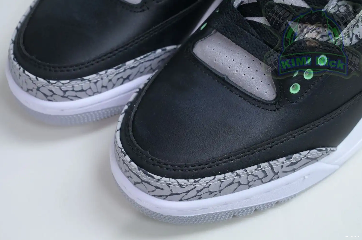 Green Kimikick Glow Jordan Air 3 0320