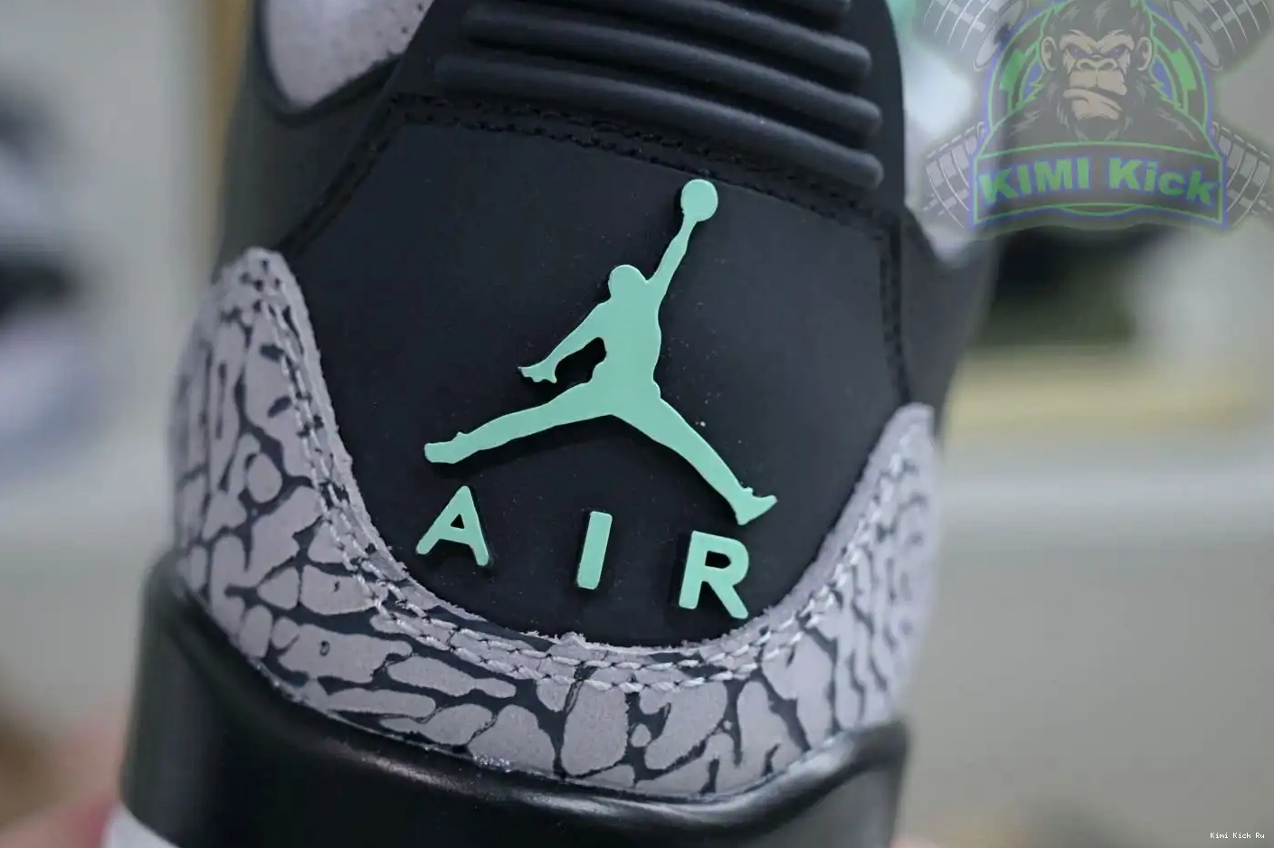 Green Kimikick Glow Jordan Air 3 0320